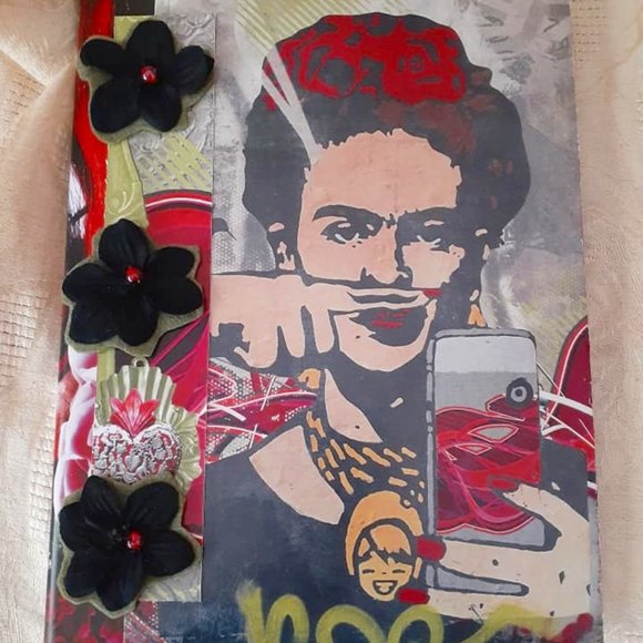 Frida Kahlo Journal Handmade One of a Kind - Picture 5 of 7